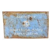 Old Metal American Dairy Association Farm Sign -