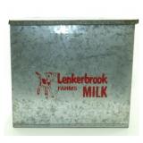 * Vintage Galvanized Lenkerbrook Farms Milk Box