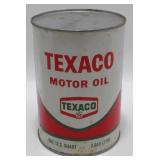 Texaco Motor Oil Can Tin
