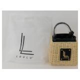 New Loulu Tan Wicker Crossbody Purse