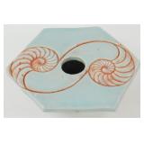 * Hexagonal Studio Pottery Ike Bana Flower Frog