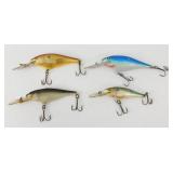 Four (4) Vintage Crankbait Fishing Lures