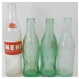 * Four (4) Old Pop Bottles - Three Coca-Cola