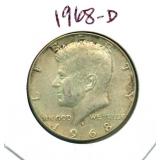 1968-D Kennedy Silver Half Dollar - 40% Silver