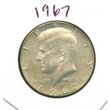 1967 Kennedy Silver Half Dollar - 40% Silver