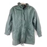 Vintage Green Leather Coat