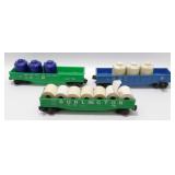 Lot of 3 Lionel Gondola Freight Train Cars -