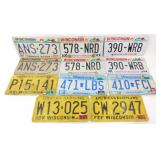 9 Old License Plates
