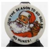 Nonuke Santa Pinback - 1980