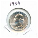 1954 Washington Silver Quarter