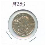 1928-S Standing Liberty Silver Quarter