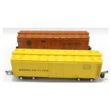 2 Model Freight Train Cars - Illinois Central