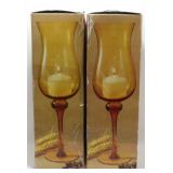 * 2 Amber Glass Hurricanes