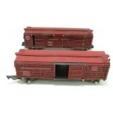 2 Lionel Red Stock / Cattle Cars - Missouri