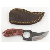 New Carbon Steel Texas Skinner Knife with Leather