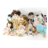 * Group of Dolls - Porcelain & Plastic
