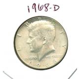 1968-D Kennedy Silver Half Dollar - 40% Silver
