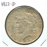 1922-D Peace Silver Dollar