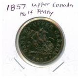 1857 Upper Canada Half Penny
