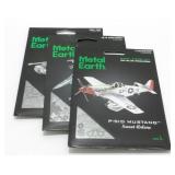3 Steel Model Kits - Tiger I Tank, F/A-18 Super