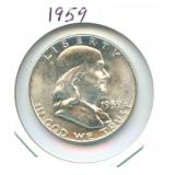 1959 Franklin Silver Half Dollar