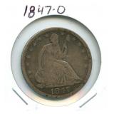1847-O Seated Liberty Silver Half Dollar