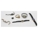 6 Wristwatches & One Ring Watch - All Work with