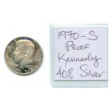 1970-S Proof Kennedy Half Dollar 40% Silver Coin
