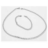 18" Stainless Steel Necklace with an 8" Bracelet