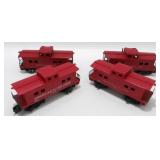 Lot of 4 American Flyer Lines Red Model Train