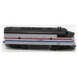 Model Diesel Locomotive Train Car - Silver, Red &