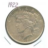 1922 Peace Silver Dollar