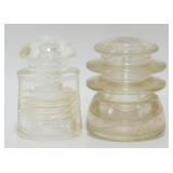 * 2 Vintage Glass Insulators - Hemingray 56,