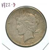 1922-D Peace Silver Dollar