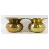 * 2 Brass Spittoons
