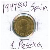 1947 Spain 1 Peseta