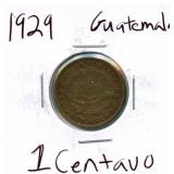 1929 Guatemala 1 Centavo