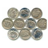 Group of (10) 90% Silver Roosevelt Dimes