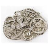 Mechanic Gears Hands Belt Buckle
