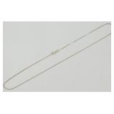 Vintage Sterling Silver Box Chain Necklace -