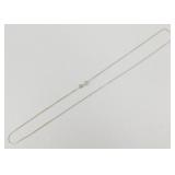 Vintage Sterling Silver Box Chain Necklace -