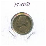 1938-D Jefferson Nickel