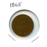 1865 U.S. Two Cent Piece