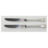 2 Large Sterling Handle Dinner Knives - Like New