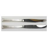 2 Large Sterling Handle Dinner Knives - Like New