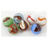 Group of Seven Vintage Swirl and Cat