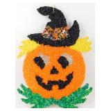16" Vintage Halloween Pumpkin Plastic Popcorn
