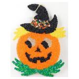 16" Vintage Halloween Pumpkin Plastic Popcorn
