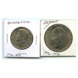 Bicentennial Coin Lot (2) 1976 Eisenhower "Ike"