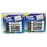 2 New 4 Pack of Black Expo Markers